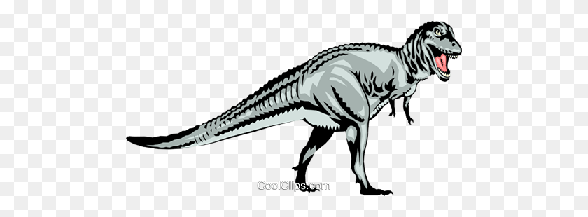 480x250 Tyrannosaurus Rex Royalty Free Vector Clip Art Illustration - T Rex Clipart
