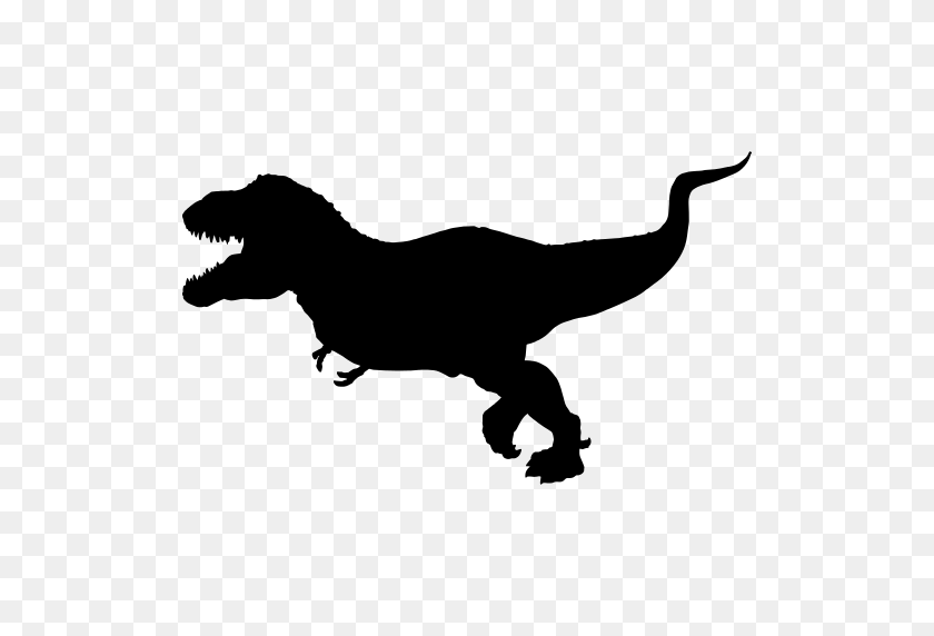 512x512 Tyrannosaurus Rex Silhouette Png Icon - T Rex PNG