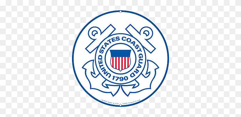 350x350 Sello De La Guardia Costera De Estados Unidos Cartel De Aluminio - Logotipo De La Guardia Costera Png