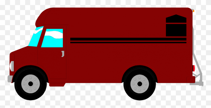 958x455 Us Mail Truck Clipart, Post Office Clipart - Red Truck Clipart