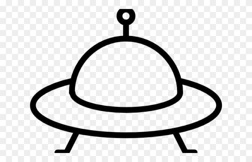 640x480 Ufo Clipart Black And White - Ufo PNG