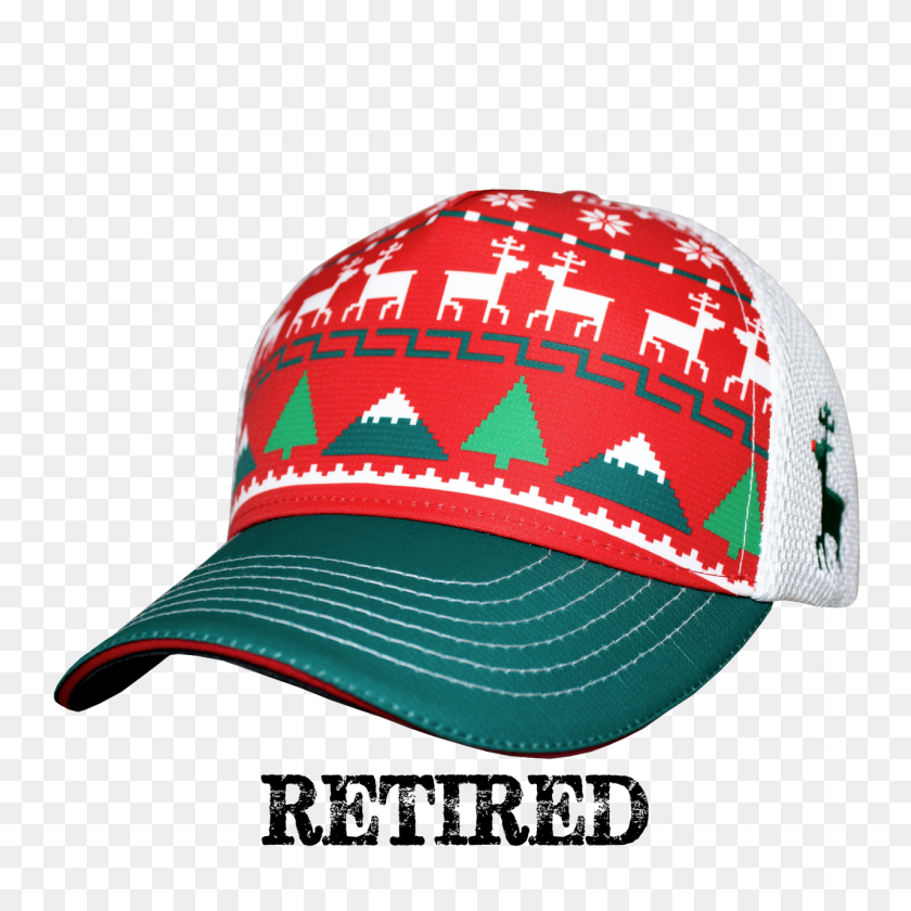 1280x1280 Ugly Christmas Sweater Trucker Hat Performance Trucker Hats - Ugly Christmas Sweater PNG