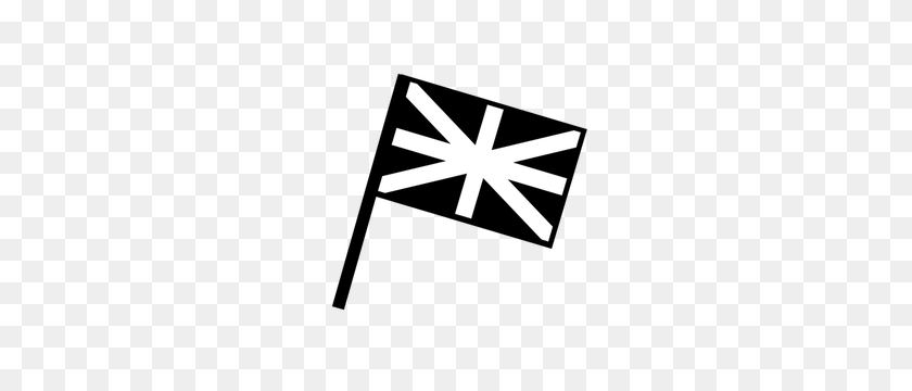 300x300 Silueta De La Bandera Del Reino Unido - Clipart De La Bandera Americana En Blanco Y Negro