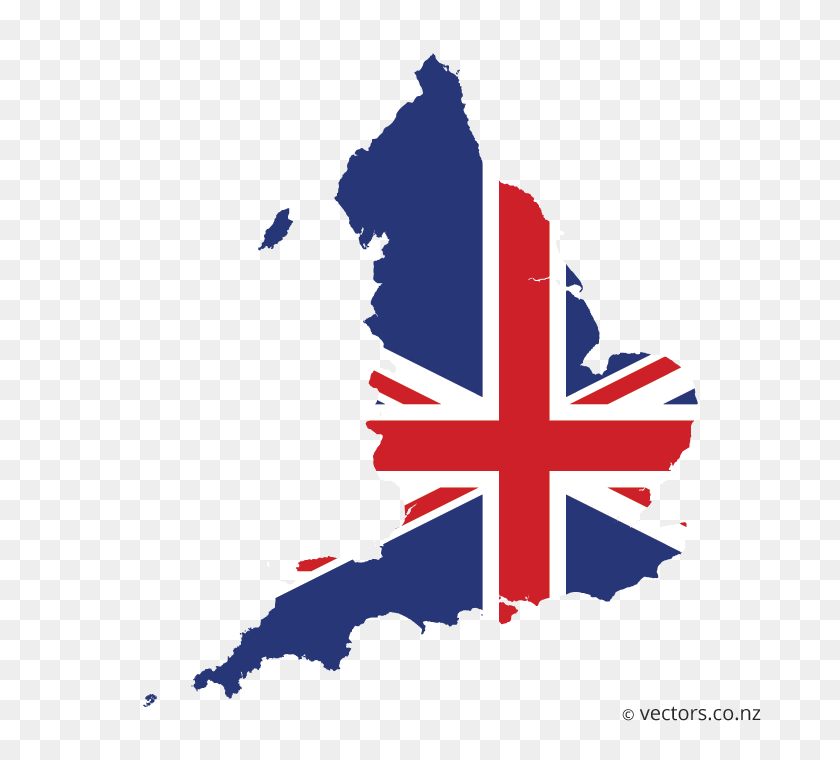 700x700 Uk Flag Vector Map Of England - Uk Flag PNG