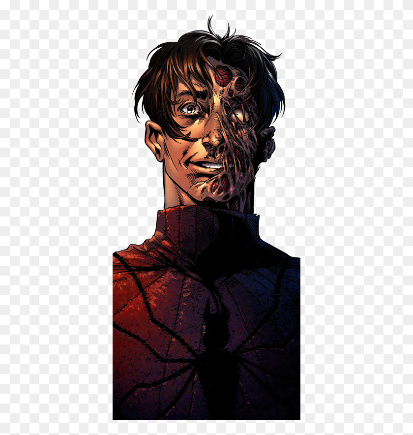 382x824 Ultimate Kaine - Peter Parker Png