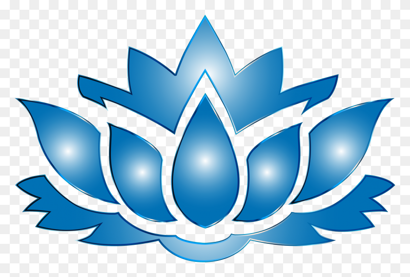 2346x1528 Ultramarine Lotus Flower Silhouette No Background Icons Png - Lotus Flower PNG