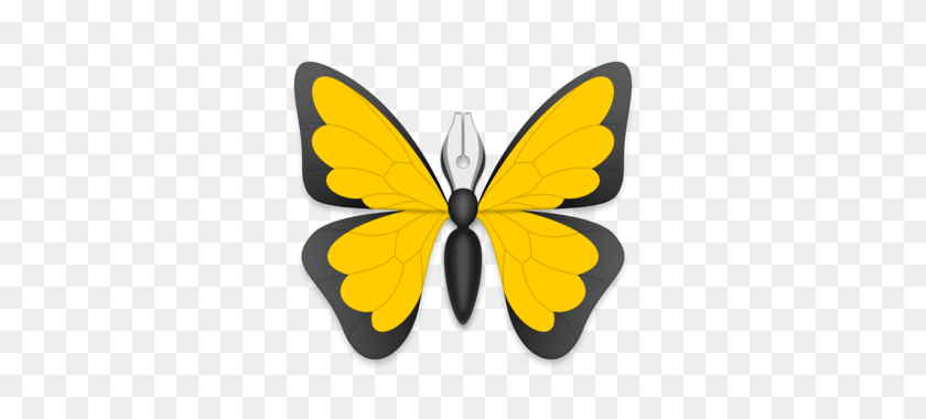 320x320 Ulysses On The App Store - Yellow Butterfly PNG