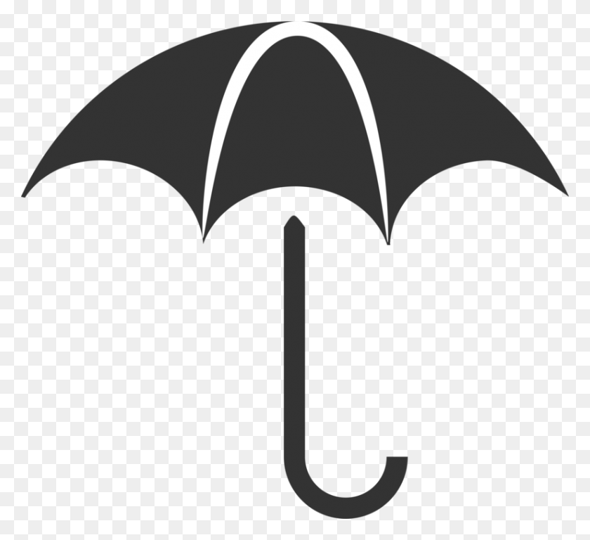 826x750 Umbrella Computer Icons Drawing Black And White - Sky Clipart Black And White