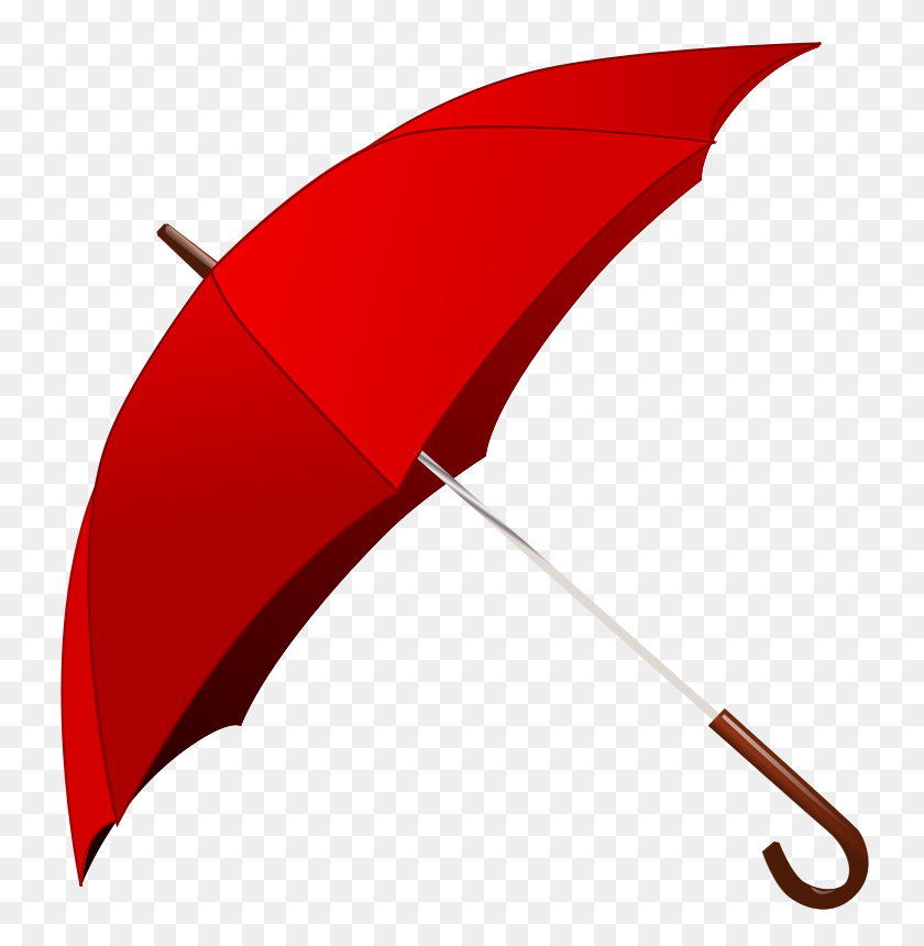 746x800 Umbrella Rain Clipart - Umbrella And Rain Clipart