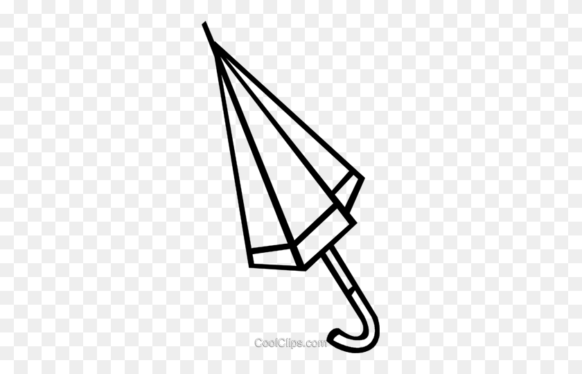 257x480 Umbrella Royalty Free Vector Clip Art Illustration - Umbrella Clipart Black And White