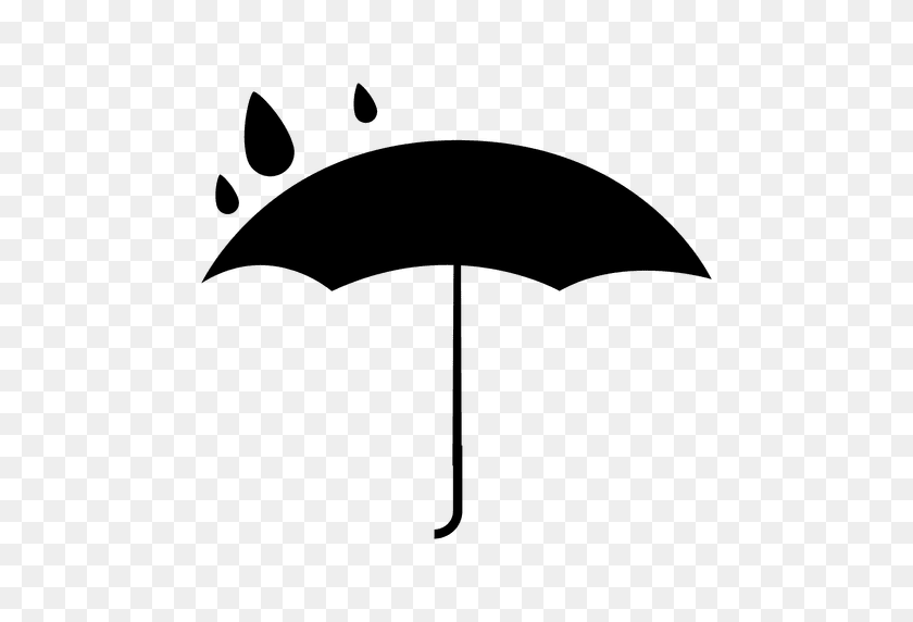 512x512 Umbrella With Ran - Rain PNG