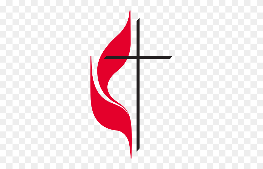 267x480 Логотипы Umc - Крест И Пламя Объединенной Методистской Церкви Клипарт
