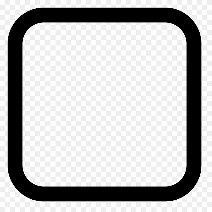 1600x1600 Icono De Casilla De Verificación Sin Marcar - Rectángulo Blanco Png