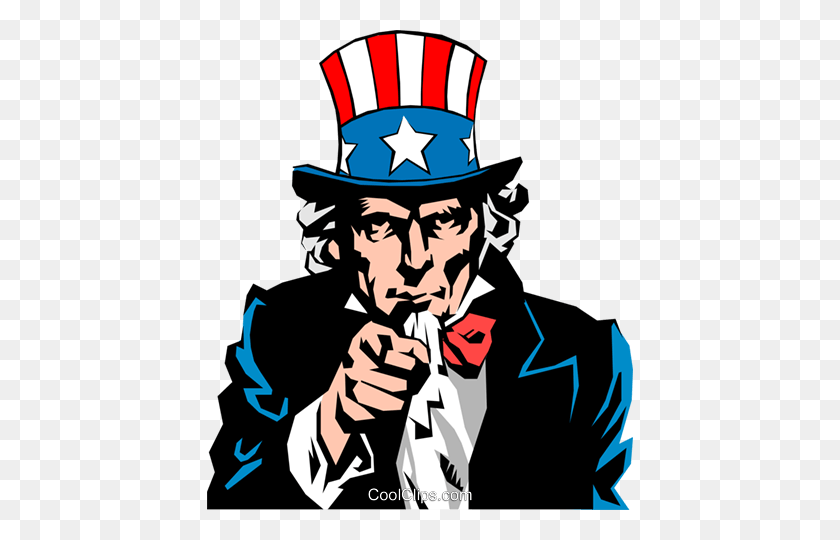 426x480 Uncle Sam Royalty Free Vector Clip Art Illustration - Uncle Clipart