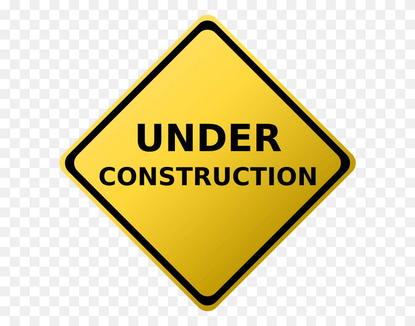 600x600 Under Construction Sign Clip Art - Construction Sign Clipart
