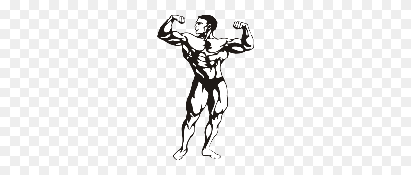 198x299 Underdog Strength And Conditioning - Flexing Arm Clipart