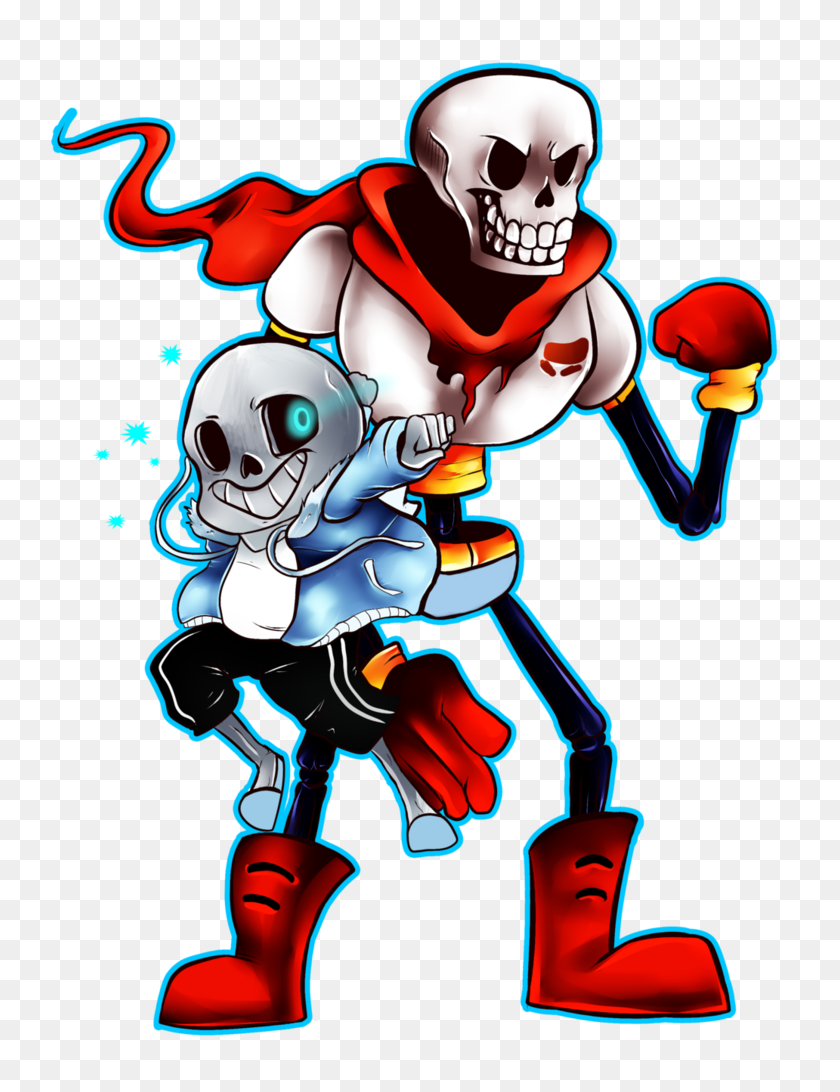 774x1032 Undertale Sans And Papyrus - Папирус Png