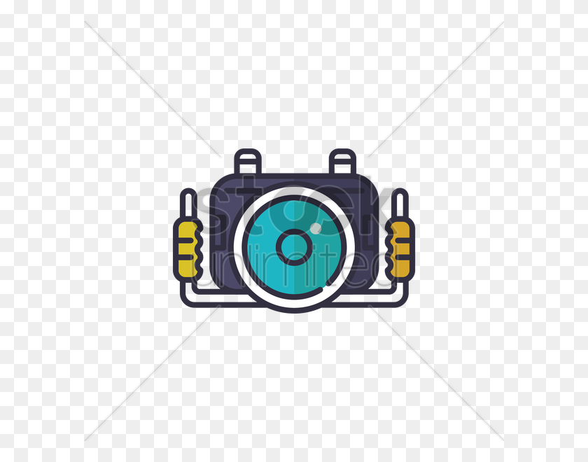 600x600 Подводная Камера Векторное Изображение - Камера Мультфильм Png