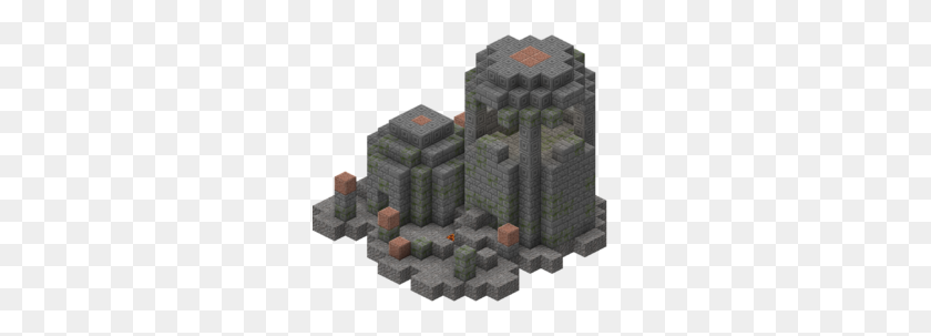 275x243 Underwater Ruins Official Minecraft Wiki - Ruins PNG