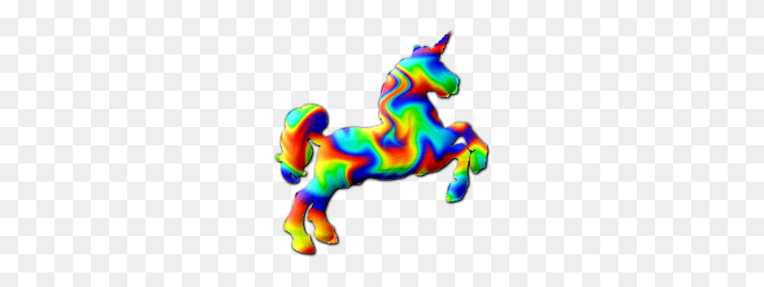 256x256 Imágenes Prediseñadas De Unicornio Y Arco Iris - Rainbow Clipart Free