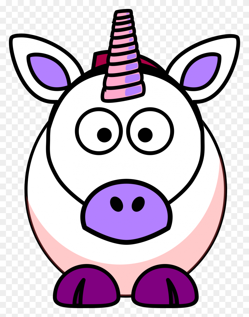 1850x2400 Unicorn Clip Art - Pig Head Clipart