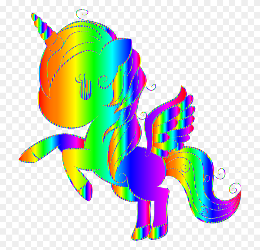 720x750 Pez Unicornio Personaje De Ficción - Pez Arcoíris De Imágenes Prediseñadas
