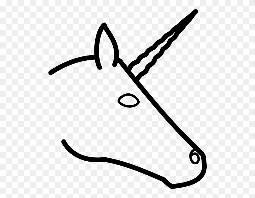 522x593 Unicorn Head Clip Art - Black And White Unicorn Clipart