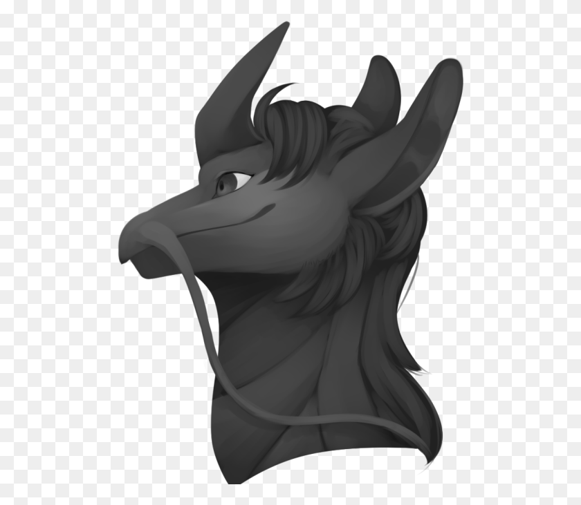 500x671 Unicorn Head Clipart Black And White - Unicorn Head PNG