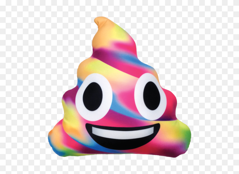 550x550 Unicorn Poop Emoji Pillow Iscream - Rainbow Emoji PNG