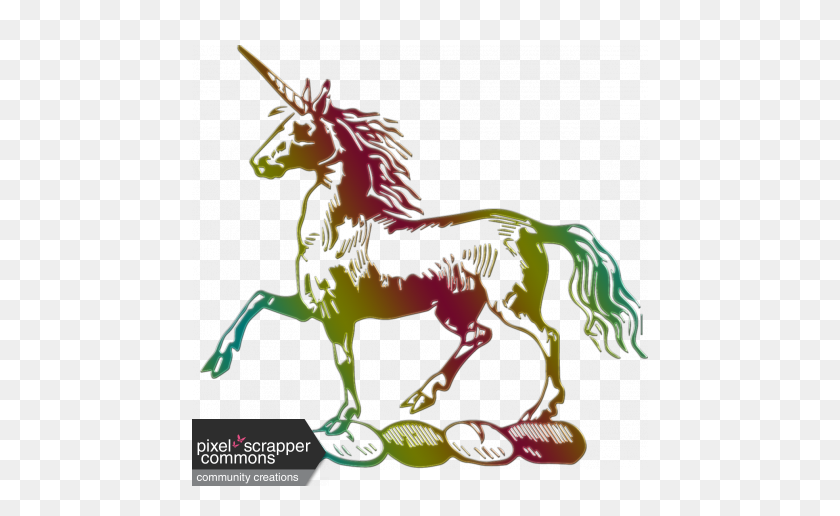 456x456 Unicornio Arco Iris Gráfico - Oro Unicornio Png