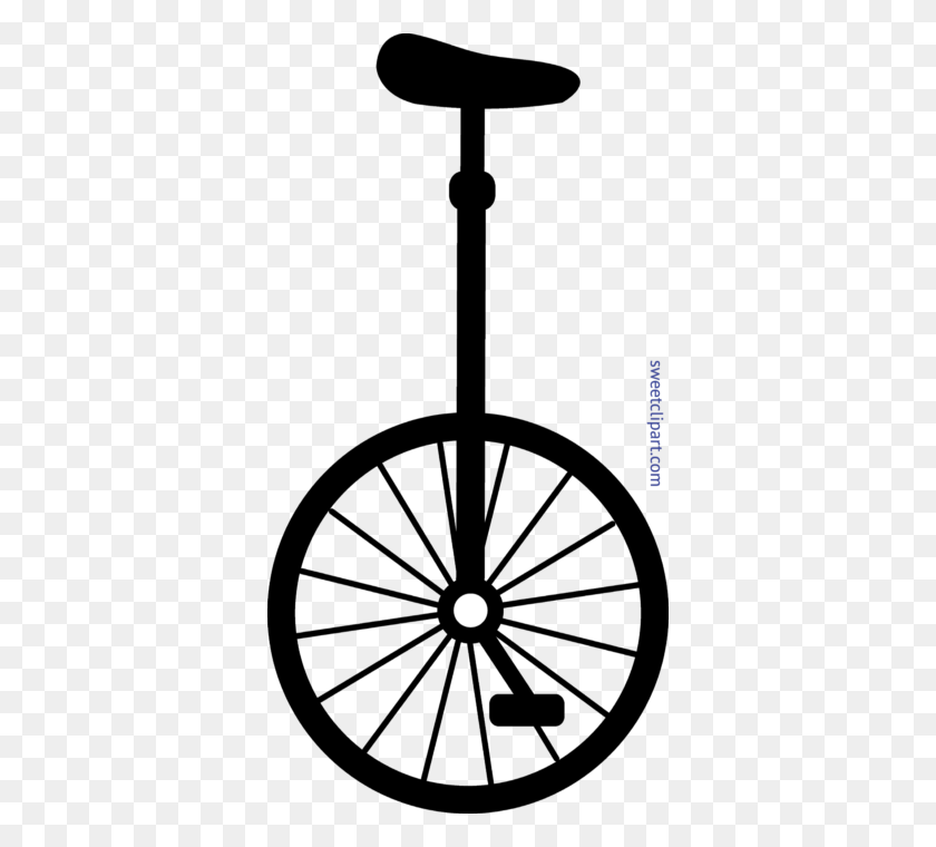 360x700 Unicycle Black Clip Art - Street Clipart Black And White