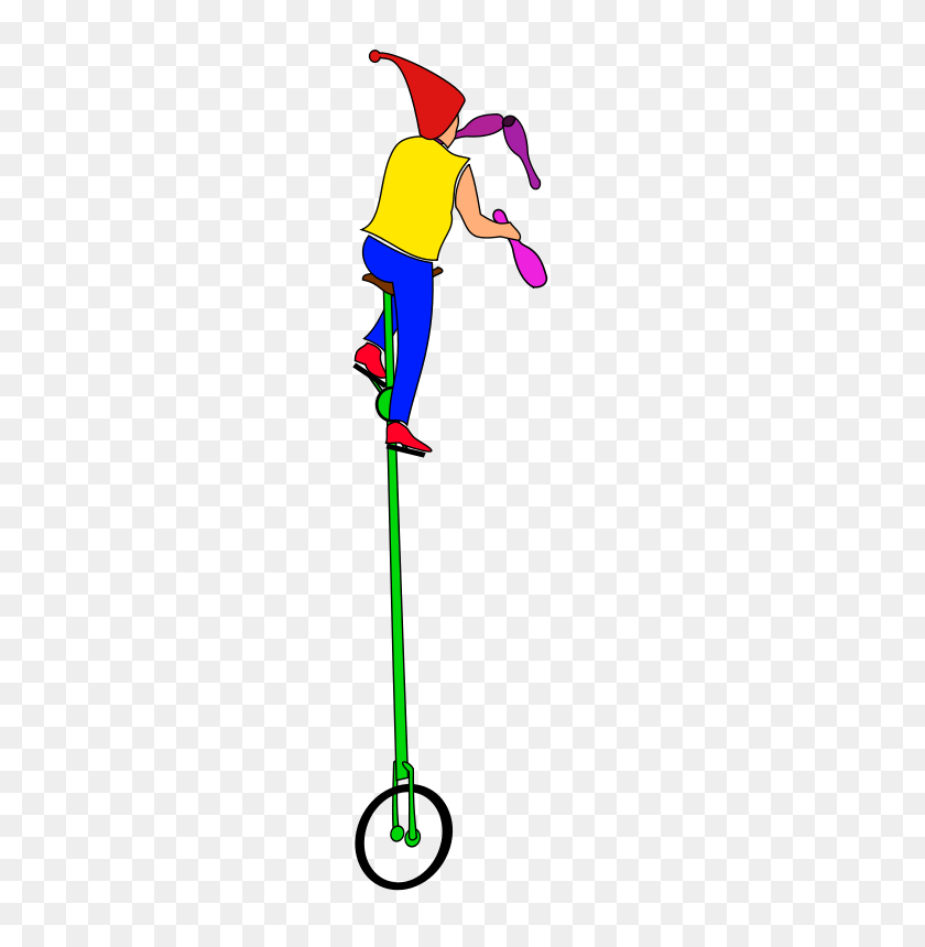 218x800 Unicycle Cliparts - Juggler Clipart