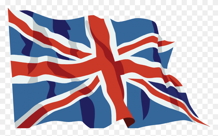 2000x1190 Значок Развевающийся Флаг Соединенного Королевства - Развевающийся Флаг Png