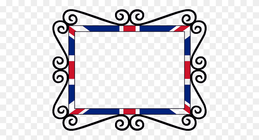 500x395 United Kingdom Union Flag Frame - Kingdom Clipart
