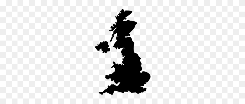 192x299 Объединенный Кингдон Черная Карта Великобритании Картинки - Карта Черно-Белый Клипарт