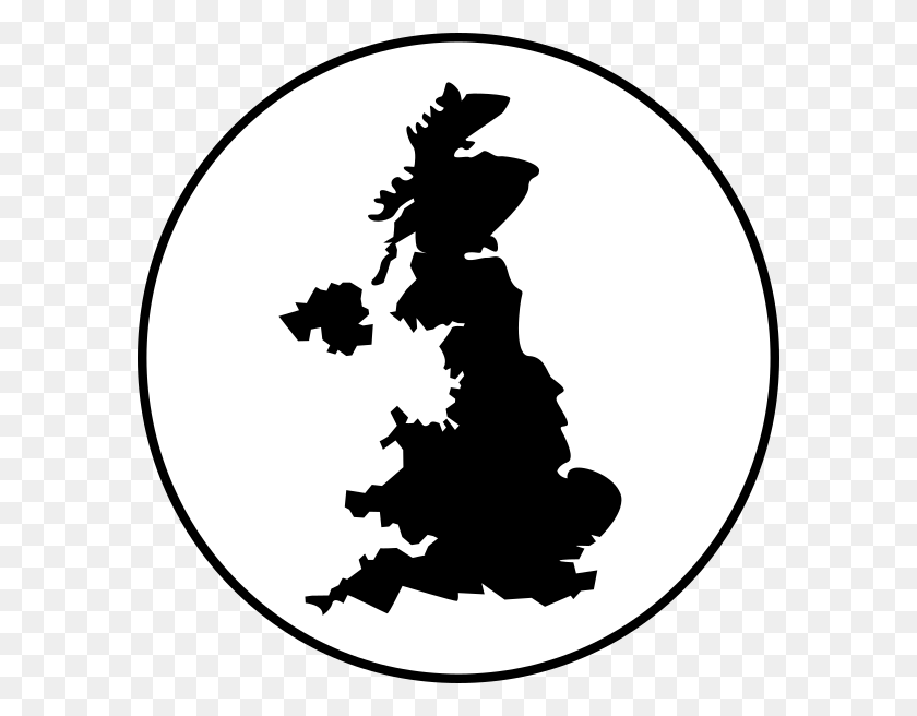 588x596 Reino Unido Reino Unido Mapa Negro Imágenes Prediseñadas - Imágenes Prediseñadas De Reino Unido