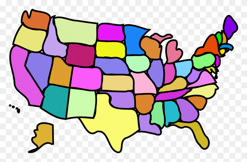 1190x750 Соединенные Штаты Пустая Карта Мультфильм Штата Сша - Сенатский Клипарт