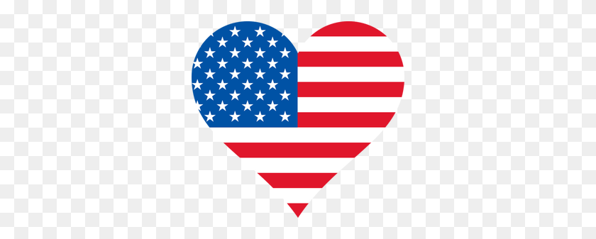 300x277 United States Flag Clip Art Free - Flag Border Clipart