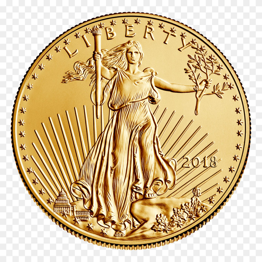 2000x2000 Estados Unidos De Oro Montgomery Chandler - Moneda De Oro Png
