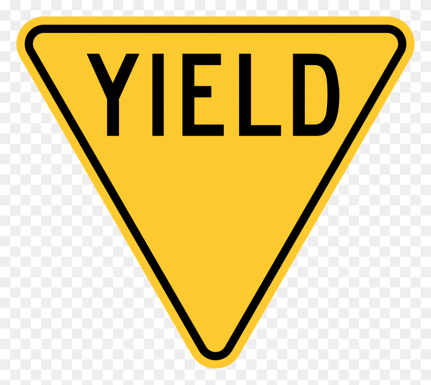 2589x2292 United States Sign - Yield Sign Clip Art