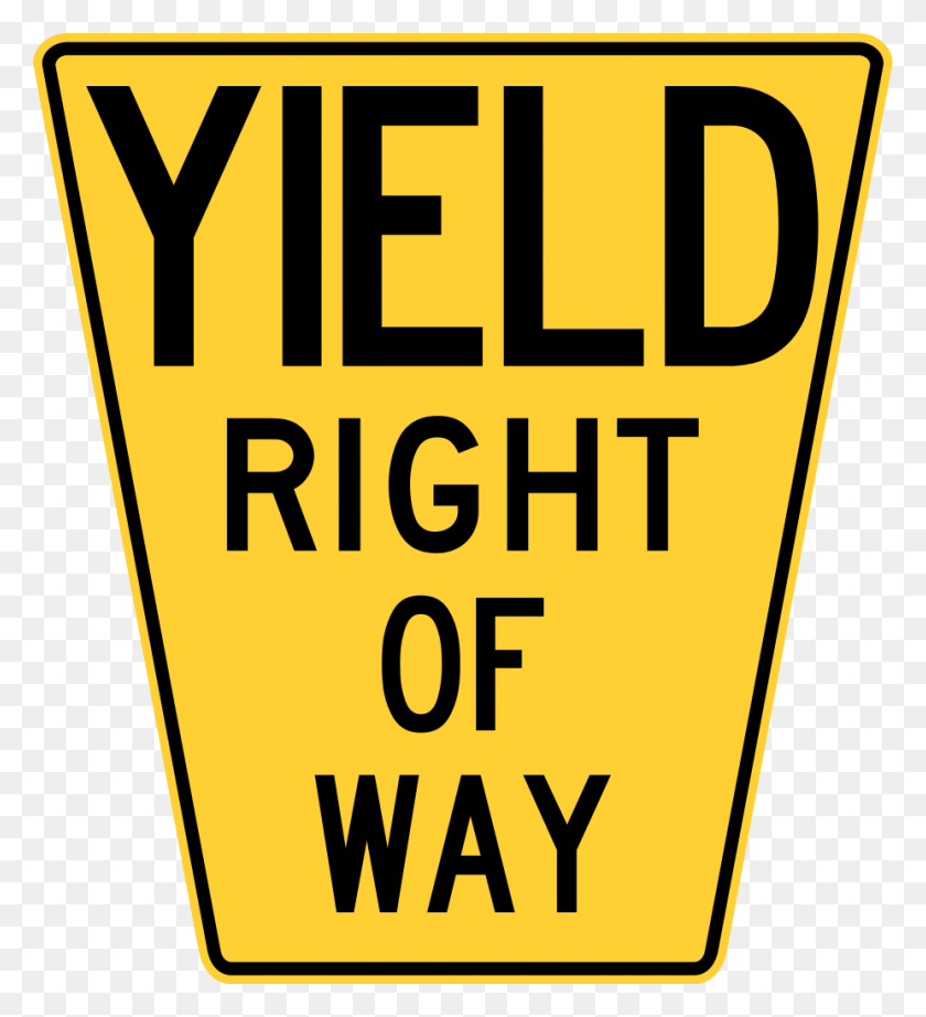926x1024 United States Sign - Yield Sign PNG