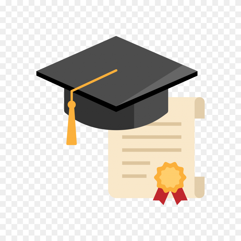 2000x2000 Diploma Universitario O Certificado Plano Icono Vector - Diploma Clipart Transparente