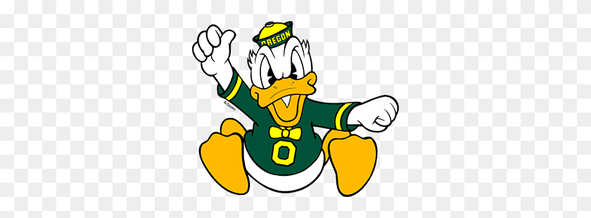 294x250 University Of Oregon's Fighting Duck Whaawhaa!! - Oregon Ducks Logo PNG