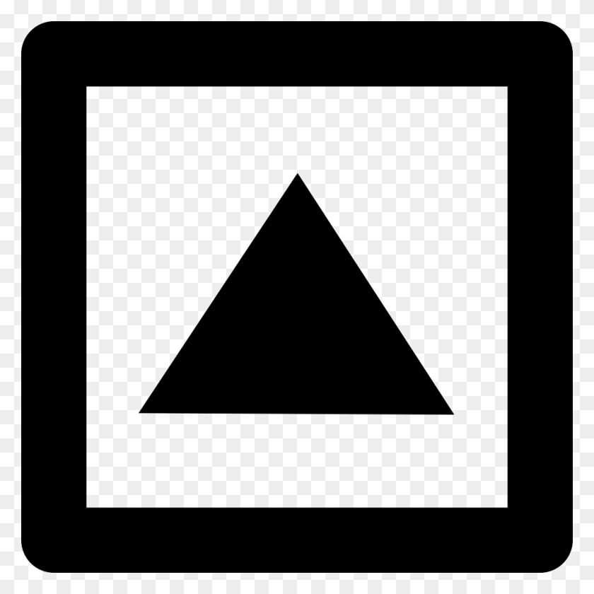 980x980 Up Arrow Of Triangular Shape Inside A Square Outline Png Icon - Square Outline PNG