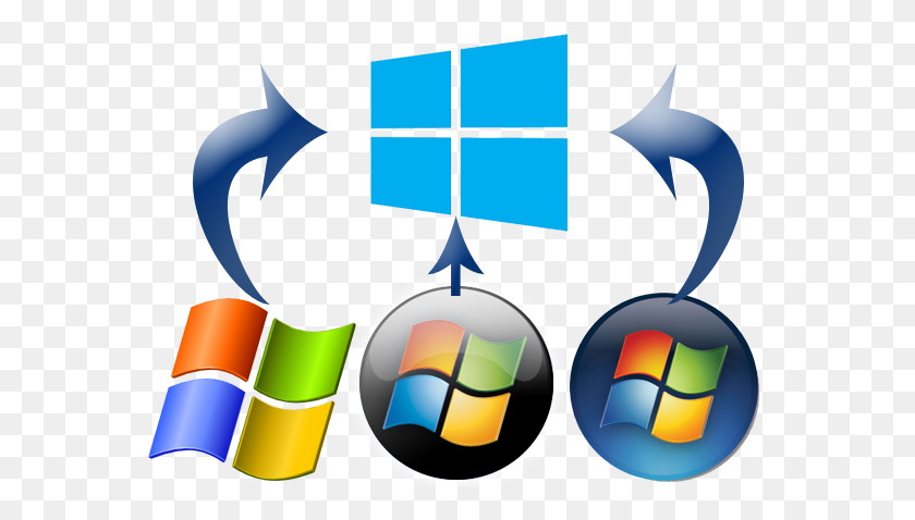 569x418 Обновление Старой Дрянной Windows Bit До Windows - Логотип Windows 7 Png