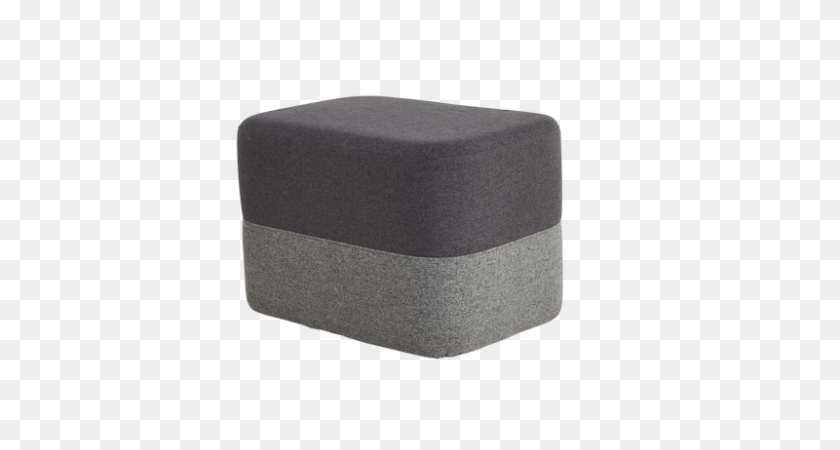 800x400 Upholsterd Ambit Pouf In Charcoal Colour Script Online - Charcoal PNG