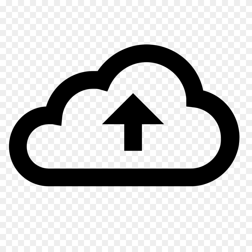 1600x1600 Upload To The Cloud Icon - Black Clouds PNG