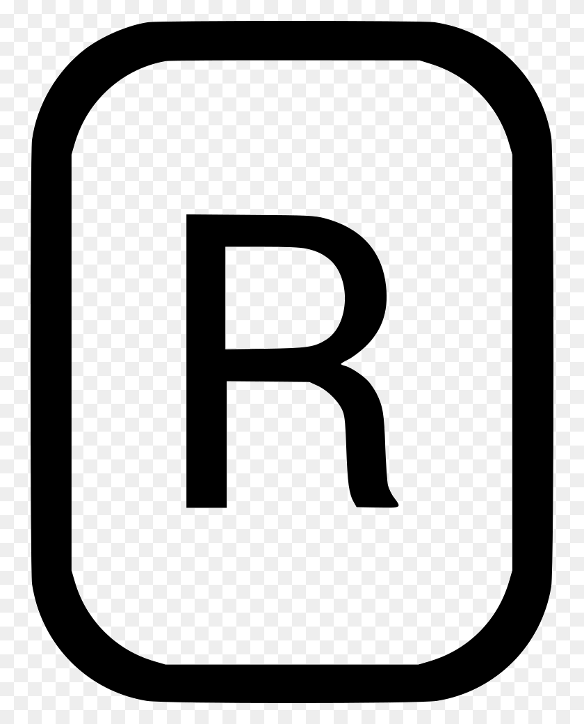 754x980 Uppercase Letter R Latin Alphabet Png Icon Free Download - Letter R PNG