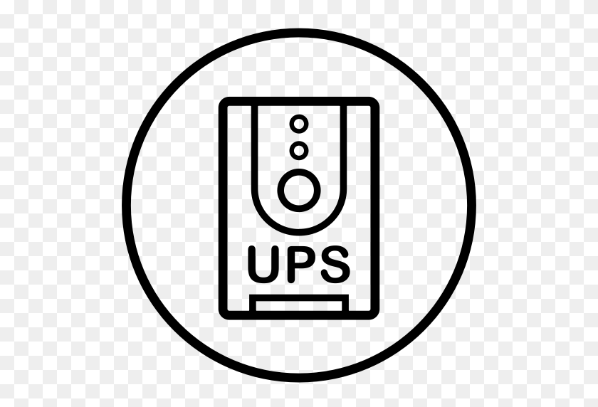 512x512 Ups Standby Power Supply, Linear, Simple Icon With Png And Vector - Ups Logo PNG