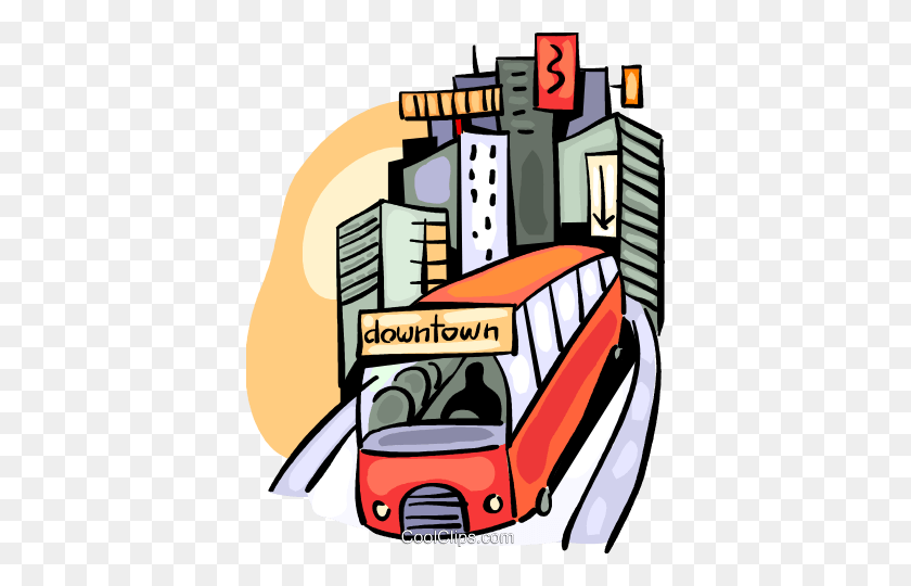 386x480 Urban Transportation Royalty Free Vector Clip Art Illustration - Transportation Clipart